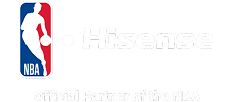 NBA & Hisense Logos - Official Partner of the NBA